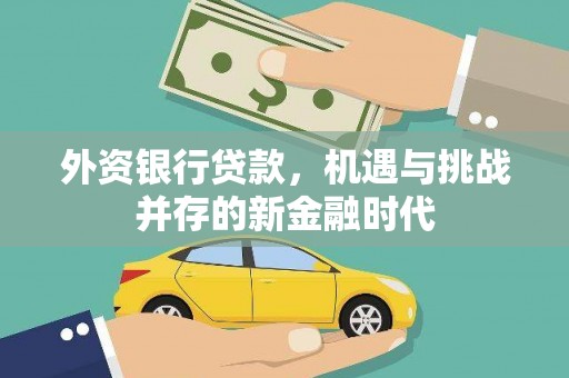 嘉祥外资银行贷款，机遇与挑战并存的新金融时代