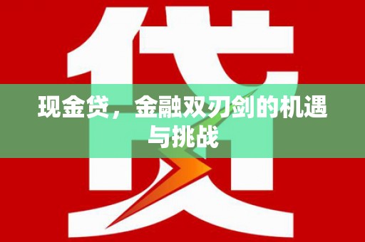 嘉祥现金贷，金融双刃剑的机遇与挑战