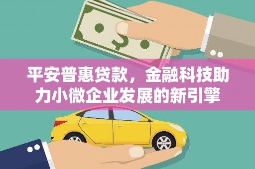 嘉祥平安普惠贷款，金融科技助力小微企业发展的新引擎