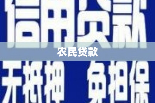 嘉祥农民贷款