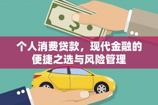 嘉祥个人消费贷款，现代金融的便捷之选与风险管理