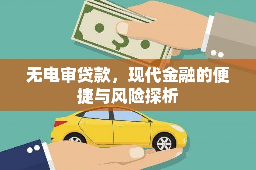 嘉祥无电审贷款，现代金融的便捷与风险探析