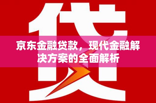 嘉祥京东金融贷款，现代金融解决方案的全面解析