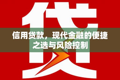 嘉祥信用贷款，现代金融的便捷之选与风险控制