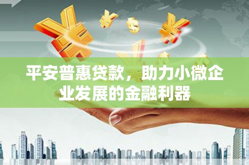 嘉祥平安普惠贷款，助力小微企业发展的金融利器