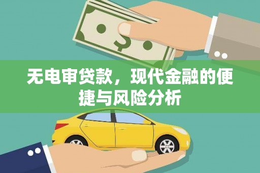 嘉祥无电审贷款，现代金融的便捷与风险分析