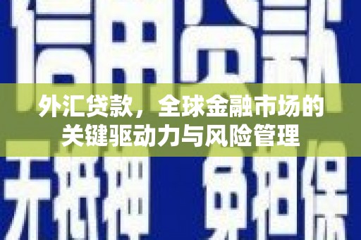 嘉祥外汇贷款，全球金融市场的关键驱动力与风险管理