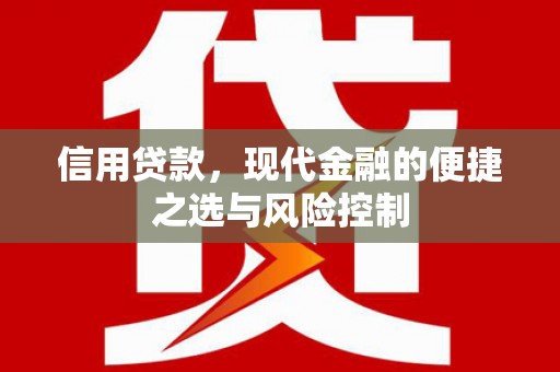 嘉祥信用贷款，现代金融的便捷之选与风险控制
