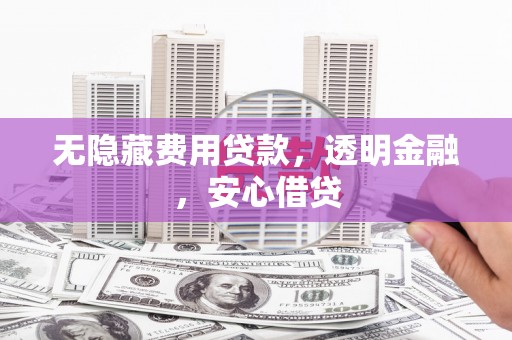 嘉祥无隐藏费用贷款，透明金融，安心借贷