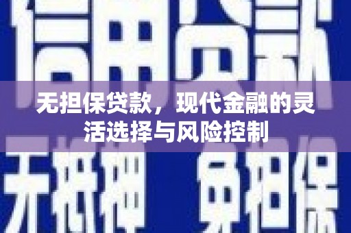 嘉祥无担保贷款，现代金融的灵活选择与风险控制