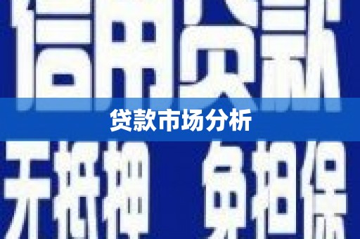 嘉祥贷款市场分析