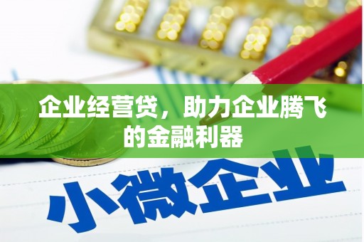 嘉祥企业经营贷，助力企业腾飞的金融利器