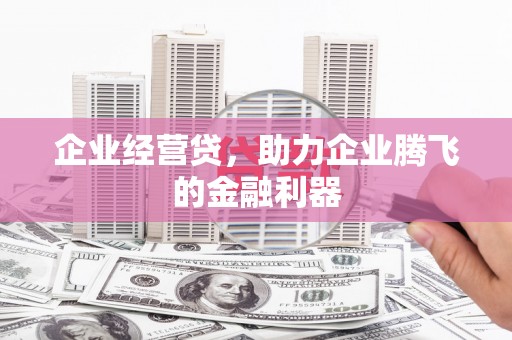 嘉祥企业经营贷，助力企业腾飞的金融利器