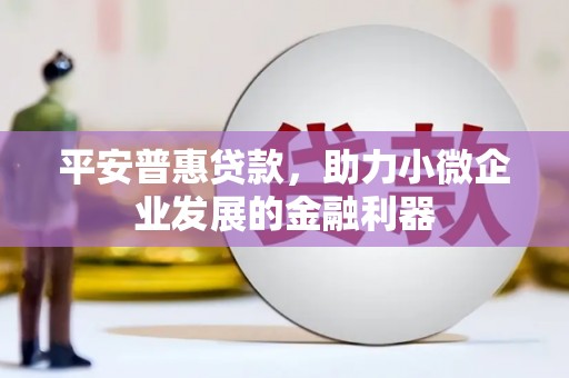 嘉祥平安普惠贷款，助力小微企业发展的金融利器