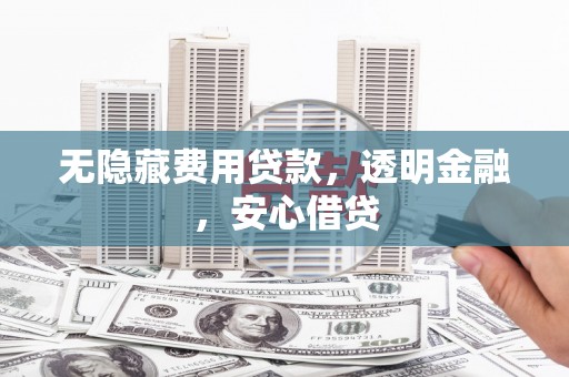 嘉祥无隐藏费用贷款，透明金融，安心借贷