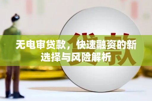 嘉祥无电审贷款，快速融资的新选择与风险解析