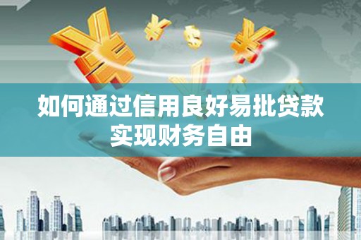 嘉祥如何通过信用良好易批贷款实现财务自由