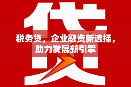 嘉祥税务贷，企业融资新选择，助力发展新引擎