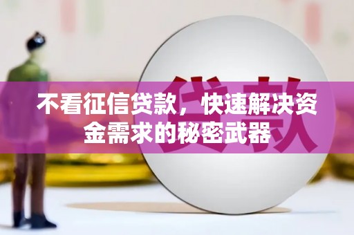 嘉祥不看征信贷款，快速解决资金需求的秘密武器