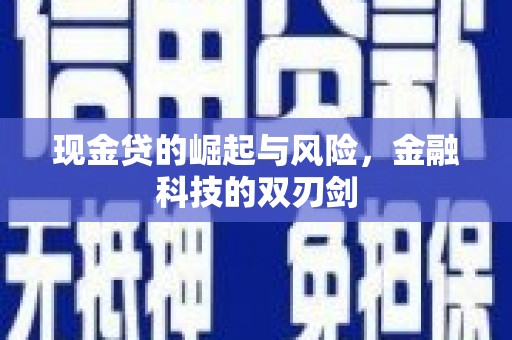 嘉祥现金贷的崛起与风险，金融科技的双刃剑