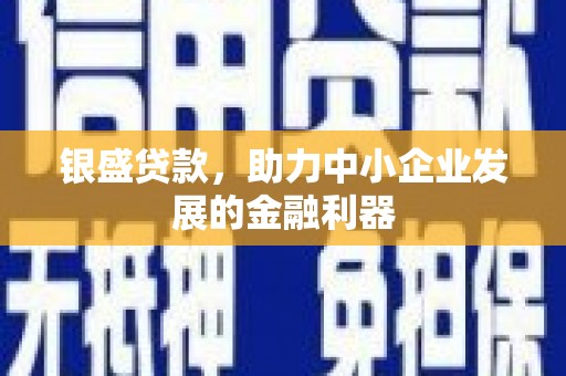 嘉祥银盛贷款，助力中小企业发展的金融利器