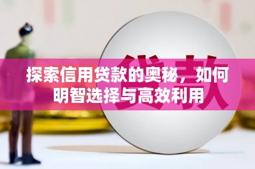 嘉祥探索信用贷款的奥秘，如何明智选择与高效利用