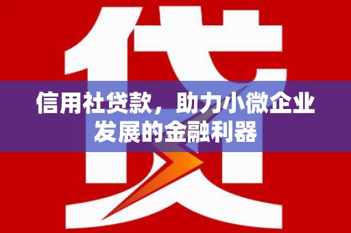 嘉祥信用社贷款，助力小微企业发展的金融利器