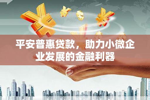 嘉祥平安普惠贷款，助力小微企业发展的金融利器