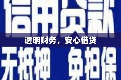 嘉祥透明财务，安心借贷