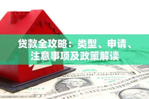 嘉祥贷款全攻略：类型、申请、注意事项及政策解读